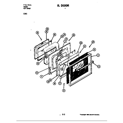 S161 Electric Slide-In Range Door Parts diagram