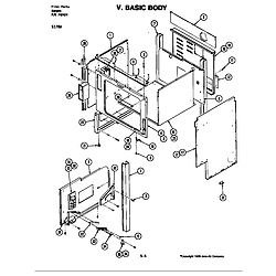 S176 Electric Slide-In Range Basic body (s176w) (s176w) Parts diagram