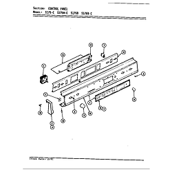 S176 Electric Slide-In Range Control panel (s176) Parts diagram