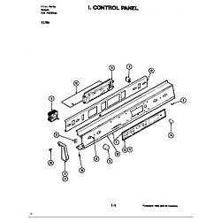S176 Electric Slide-In Range Control panel (s176w) (s176w) Parts diagram