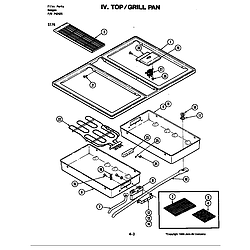 S176 Electric Slide-In Range Top/grill pan (s176) Parts diagram