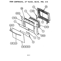 SC272T Built-In Electric Oven Door components (s272t) (sc272t) (scd272t) Parts diagram
