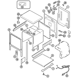 SCE30600B Electric Slide-In Range Body Parts diagram