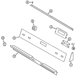 SCE30600B Electric Slide-In Range Control panel Parts diagram