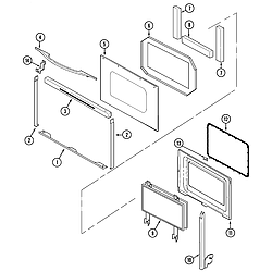 SCE30600B Electric Slide-In Range Door Parts diagram