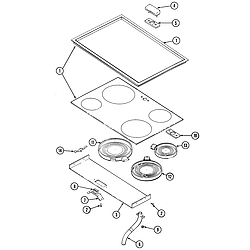 SCE30600B Electric Slide-In Range Top assembly Parts diagram