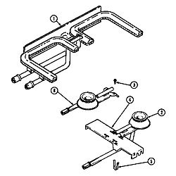 SEG196 Slide-In Range Burner/manifold assembly (seg196) (seg196-c) Parts diagram