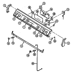 SEG196 Slide-In Range Control panel (seg196) (seg196-c) Parts diagram