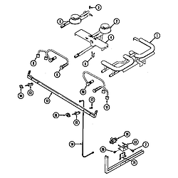 SEG196 Slide-In Range Gas controls (wht) Parts diagram