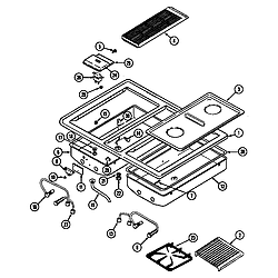 SEG196 Slide-In Range Main top (seg196) (seg196-c) Parts diagram