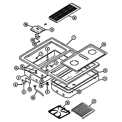 SEG196 Slide-In Range Main top (wht) (seg196w) (seg196w-c) Parts diagram