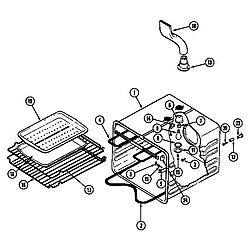 SEG196 Slide-In Range Oven liner (wht) (seg196w) (seg196w-c) Parts diagram