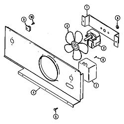 SEG196W Slide-In Range Blower motor-cooling Parts diagram