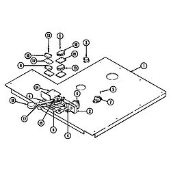 SEG196W Slide-In Range Internal controls Parts diagram