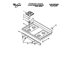 SF385PEE Free Standing Gas Range Cooktop Parts diagram