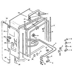 SMU7052UC14 Dishwasher Inner liner Parts diagram