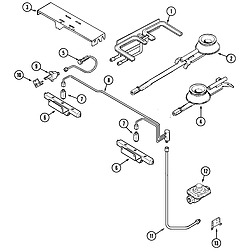 SVD48600B Gas/Electric Slide-In Range Gas controls Parts diagram