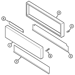 SVD48600P Gas/Electric Slide In Range Access panel Parts diagram