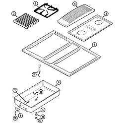 SVD48600P Gas/Electric Slide In Range Top assembly Parts diagram