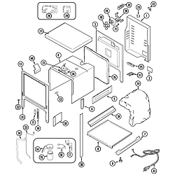 SVE47100 Electric Slide-In Range Body Parts diagram