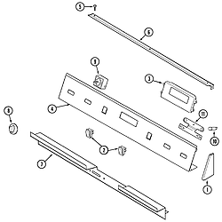 SVE47100 Electric Slide-In Range Control panel Parts diagram