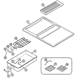 SVE47100 Electric Slide-In Range Top assembly Parts diagram