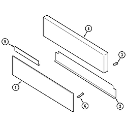 SVE47100B Electric Slide-In Range Access panel Parts diagram