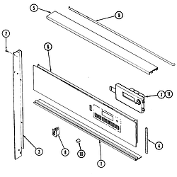 W131B Range Control panel Parts diagram