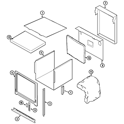 W27100B Electric Wall Oven Body Parts diagram