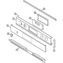 W27100W Electric Wall Oven Control panel Parts diagram