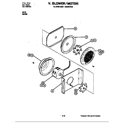 W276W Microwave Blower motor (convection fan lower) Parts diagram