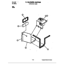 W276W Microwave Blower motor (cooling fan upper) Parts diagram