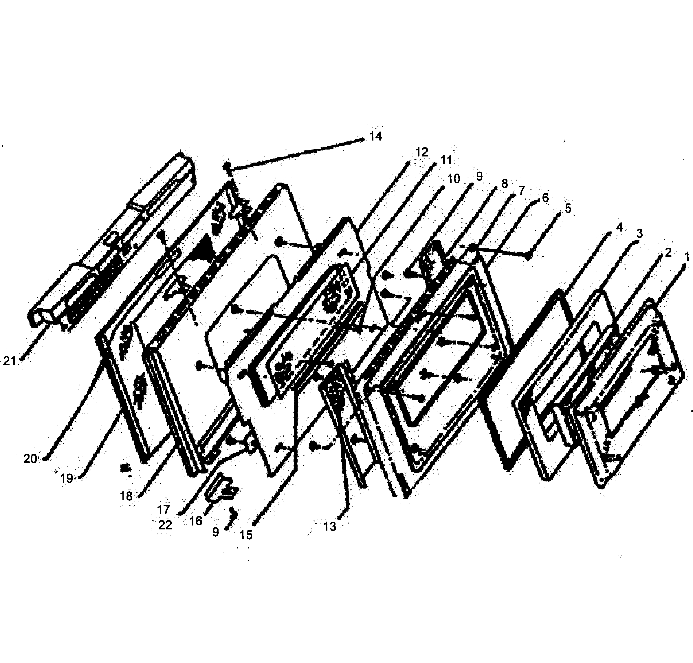 W305 Oven Door assy Parts diagram