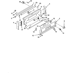 WHP54803 Free Standing - Electric Control panel Parts diagram