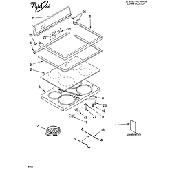 WLP85800 Free Standing - Electric Cooktop Parts diagram