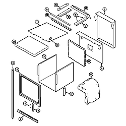 WM30460W Electric Wall Oven Body Parts diagram