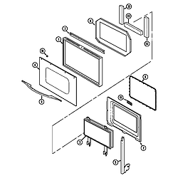 WM30460W Electric Wall Oven Door Parts diagram