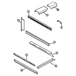 WM30460W Electric Wall Oven Microwave trim & mounting (ser. 15) Parts diagram