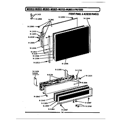 WU502 Dishwasher Front panel & access panels (wu502) (wu502) Parts diagram