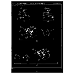 WU704 Dishwasher Door assembly (latch & rinse dispenser) Parts diagram