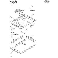 YGY398LXPB00 Slide In Range Electric Cooktop Parts diagram