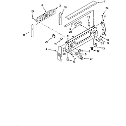 YKERC507HW0 Free Standing Electric Range Control panel Parts diagram