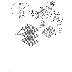 YKERC507HW2 Free Standing Electric Range Oven Parts diagram