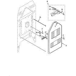 YKERC507HW2 Free Standing Electric Range Rear chassis Parts diagram