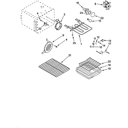 YKESC307HS6 Slide In Range Electric Oven Parts diagram