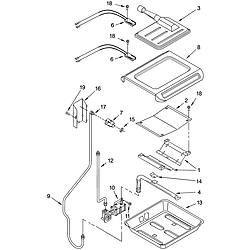 YKGRT607HS5 Free Standing Gas Range Broiler & oven burner Parts diagram