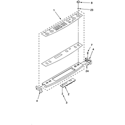 YKGRT607HS5 Free Standing Gas Range Control panel Parts diagram