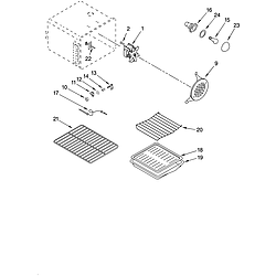 YKGRT607HS5 Free Standing Gas Range Oven Parts diagram
