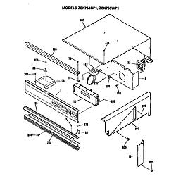 ZEK754GP1BG Electric Range Control Parts diagram