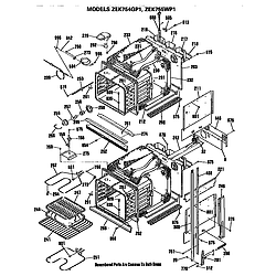 ZEK754GP1BG Electric Range Main body Parts diagram